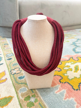 Slub Strand Necklace Bordeaux