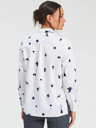 Andy Flocked Blouse