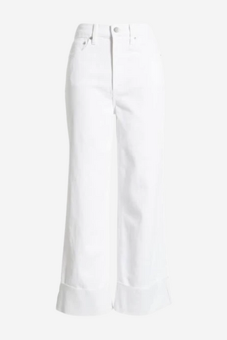 Lana Crop Cuff Jean - Vivid White