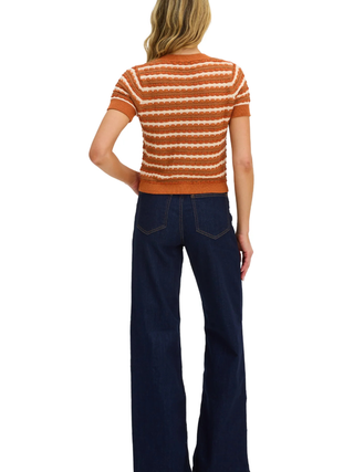 Short Adelle Cardigan - Orange Twirl