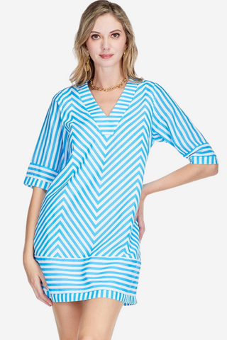 Striped Engineered Sheath Dress