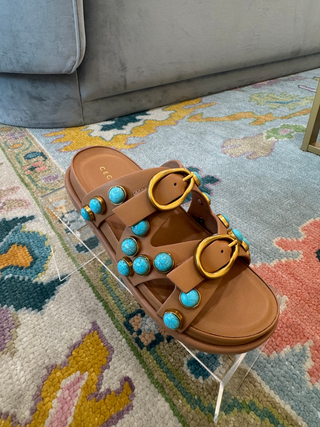 Enamel Embellished Sandal