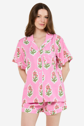 Floret Pajama Shorts Set